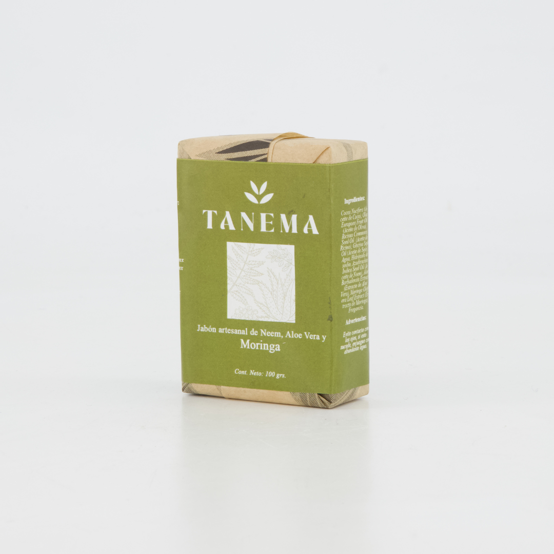 Jabón Artesanal de Neem, Aloe Vera y Moringa